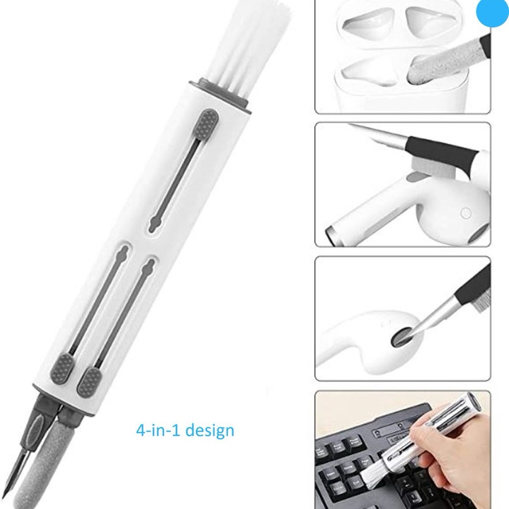 Multifunctional Cleaning Brush Kit - White and Gray